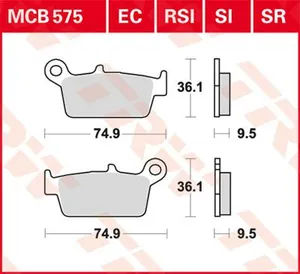 TRW BRAKE PAD EC-ORGANIC