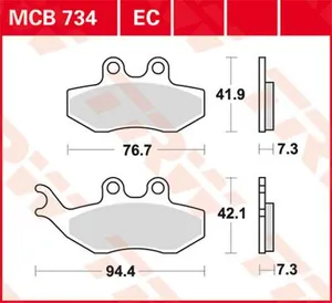 TRW BRAKE PAD EC-ORGANIC