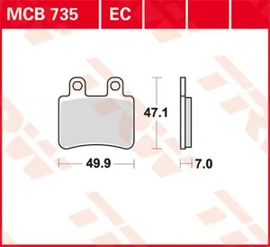 TRW BRAKE PAD EC-ORGANIC