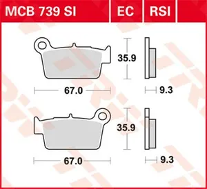 TRW BRAKE PAD EC-ORGANIC