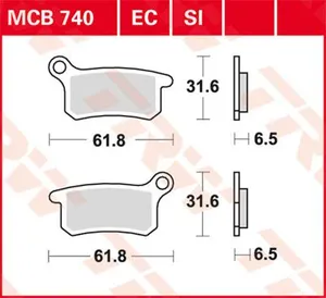 TRW BRAKE PAD EC-ORGANIC OFFROAD
