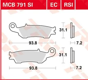 TRW BRAKE PAD EC-ORGANIC OFFROAD