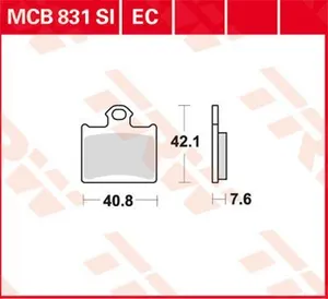 TRW BRAKE PAD EC-ORGANIC OFFROAD