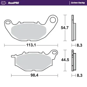 MOTO-MASTER BRAKE PAD CARBON RACING ROADPRO