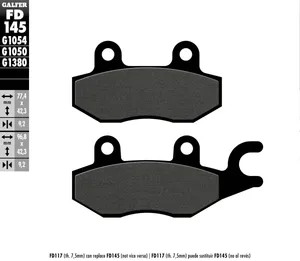 GALFER BRAKE PAD SCOOTER ORGANIC