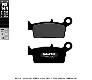GALFER BRAKE PAD SCOOTER ORGANIC