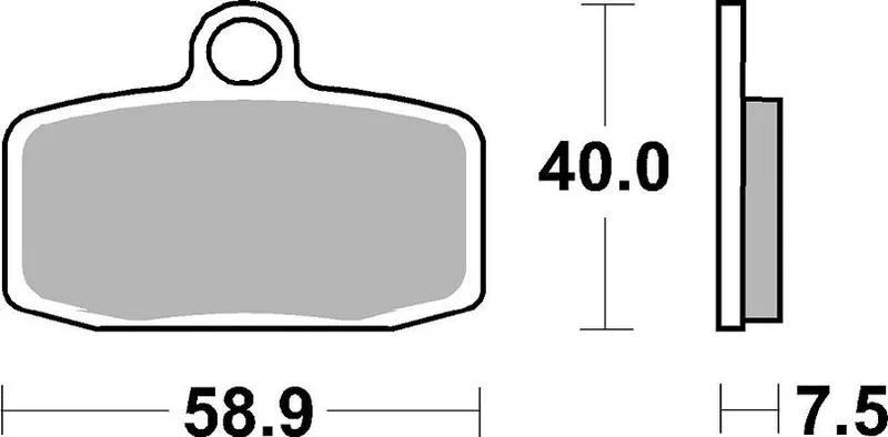 SBS BRAKE PAD CARBON SINTER HI-TECH