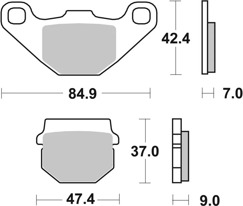 SBS BRAKE PAD CARBON HI-TECH STREET
