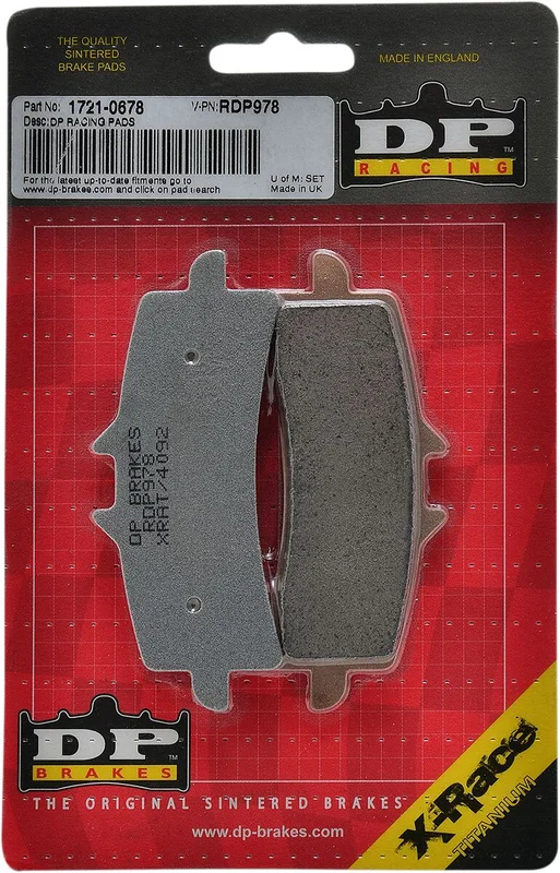 DP BRAKES BRAKE PAD RDP X-RACE TITANIUM HIGH FRICTION ROAD-RACING