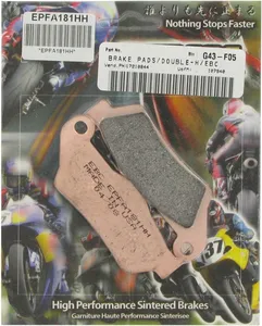 EBC BRAKE PAD EPFA-HH SERIES SINTERED METAL