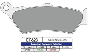 DP BRAKES BRAKE PAD RDP X-RACE TITANIUM