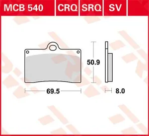 TRW BRAKE PAD SV SINTER PERFORMANCE