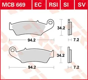 TRW BRAKE PAD SV SINTER PERFORMANCE STREET