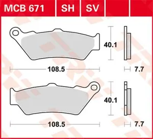 TRW BRAKE PAD SV SINTER PERFORMANCE STREET