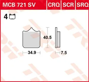 TRW BRAKE PAD CRQ HYPER-CARBON RACING
