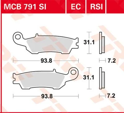 TRW BRAKE PAD RSI SINTER PERFORMANCE OFFROAD