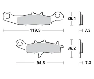 MOTO-MASTER BRAKE PAD OFFROAD SINTER PRO RACING GP