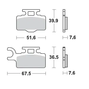 MOTO-MASTER BRAKE PAD OFFROAD SINTER PRO RACING