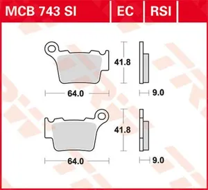 TRW BRAKE PAD RSI SINTER PERFORMANCE OFFROAD