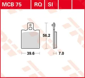 TRW BRAKE PAD RQ ORGANIC SPORT