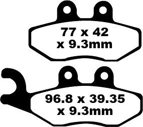 EBC BRAKE PAD SFA-HH SERIES SINTERED METAL SCOOTER