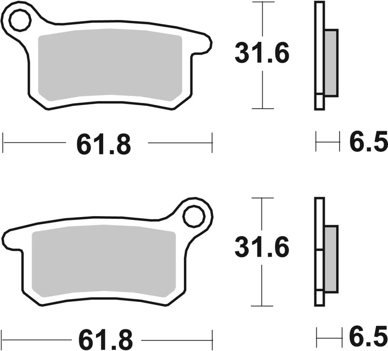 SBS Brake Pads Sinter Carbon Offroad