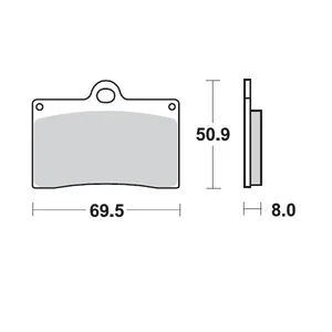 Moto-Master SinterPRO Racing GP Offroad Brake Pads 17211692 Fantic Gas Gas Husqvarna KTM
