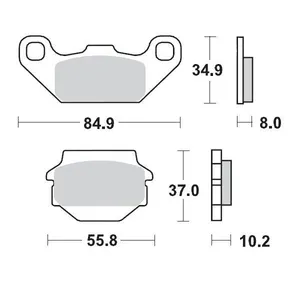 MOTO-MASTER BRAKE PAD ATV SINTER PRO RACING