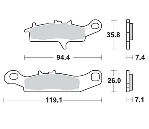 MOTO-MASTER BRAKE PAD ATV SINTER PRO RACING