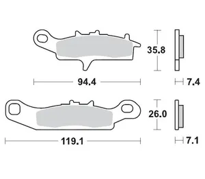 MOTO-MASTER BRAKE PAD ATV SINTER PRO RACING