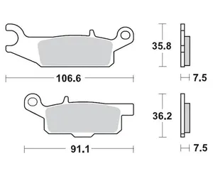 MOTO-MASTER BRAKE PAD ATV SINTER PRO RACING