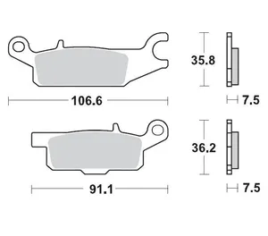 MOTO-MASTER BRAKE PAD ATV SINTER PRO RACING