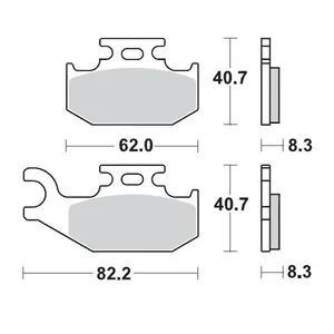MOTO-MASTER BRAKE PAD ATV SINTER PRO RACING