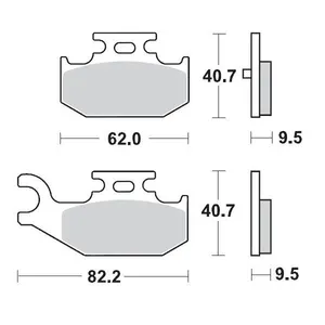 MOTO-MASTER BRAKE PAD ATV SINTER PRO RACING
