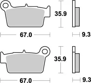 MOTO-MASTER BRAKE PAD NITRO OFFROAD