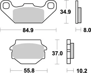MOTO-MASTER BRAKE PAD ATV NITRO