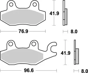 MOTO-MASTER BRAKE PAD ATV NITRO