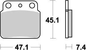 MOTO-MASTER BRAKE PAD ATV NITRO