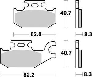 MOTO-MASTER BRAKE PAD ATV NITRO