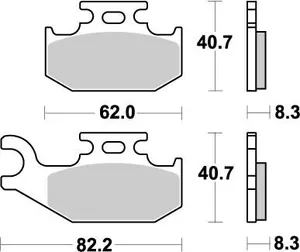 MOTO-MASTER BRAKE PAD ATV NITRO