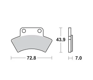 MOTO-MASTER BRAKE PAD ATV NITRO