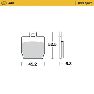 MOTO-MASTER BRAKE PAD SCOOTER NITRO SPORT
