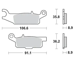 MOTO-MASTER BRAKE PAD ATV NITRO