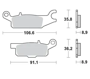 MOTO-MASTER BRAKE PAD ATV NITRO