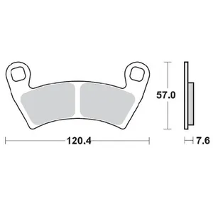 MOTO-MASTER BRAKE PAD ATV NITRO