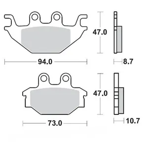 MOTO-MASTER BRAKE PAD ATV NITRO