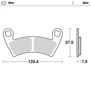 MOTO-MASTER BRAKE PAD ATV NITRO