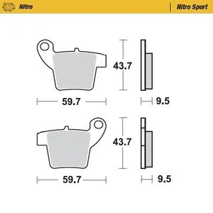 MOTO-MASTER BRAKE PAD OFFROAD NITRO SPORT