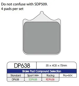 DP BRAKES BRAKE PAD DP SINTERED REPLACEMENT STREET TOURING OFF-ROAD/ATV