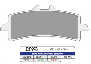 DP BRAKES BRAKE PAD DP SINTERED REPLACEMENT STREET TOURING OFF-ROAD/ATV